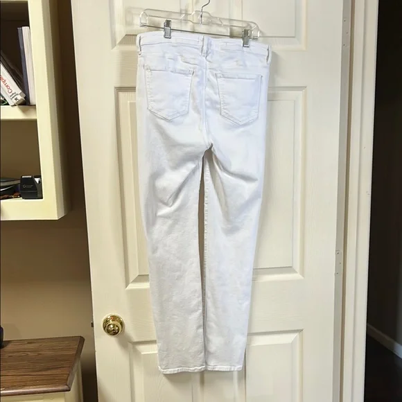 NYDJ Sheri Slim White Straight Leg Denim Jeans Size 8 - Picture 2 of 5